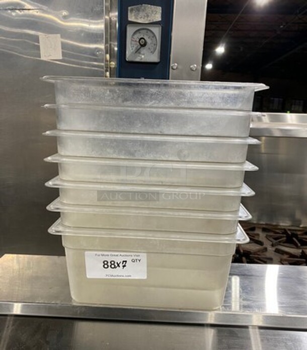 Cambro Clear Poly 1/3x6" Food Containers! 7x Your Bid! - Image 1 of 8