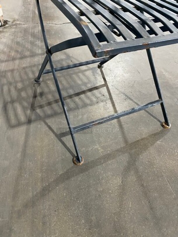 Black Metal Foldable Patio Chairs! 10x Your Bid! - Image 6 of 6