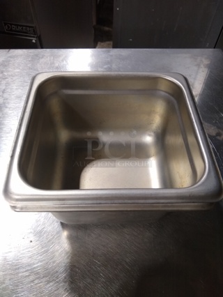 Winco Square Size 6 Stainless Steel Steam Pan