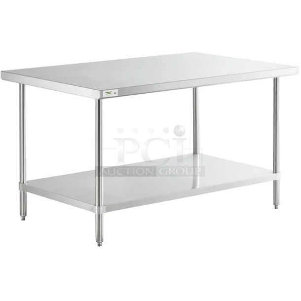 BRAND NEW SCRATCH & DENT! Regency 36" x 60" 16 Gauge Stainless Steel Commercial Work Table with Undershelf. Minor Denting. 36x60x34
 - Image 1 of 3