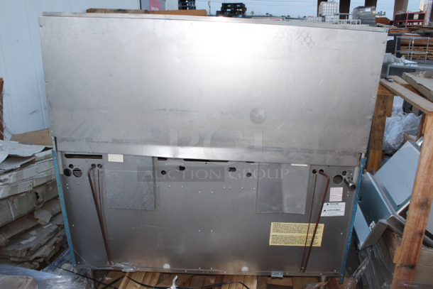 BRAND NEW SCRATCH & DENT! Garland G60-4G36RR Natural Gas 4 Burner 60" Range with 36" Griddle and 2 Standard Ovens - 262,000 BTU. S/N: 2310100102544 Rail holding burners is bent, Splash Guard is bent, 1 knob not connected. (see photos)	 - Image 9 of 9
