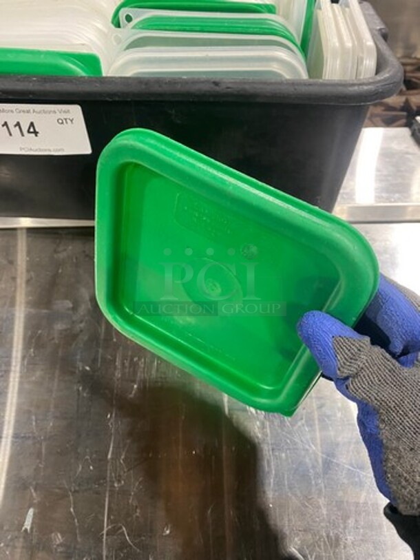 ALL ONE MONEY! Cambro Green And Clear Poly Food Container Lids! - Image 5 of 7