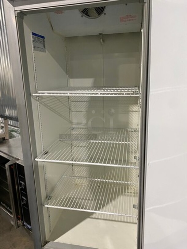 Beverage Air Commercial Single Door Reach-In Cooler! With Poly Coated Racks! Solid Stainless Steel! On Casters! Model: KR241AS - Image 5 of 9