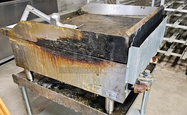 Katom Flat Top Grill, 24", w/Scraper, Tested & Working! - Image 3 of 3