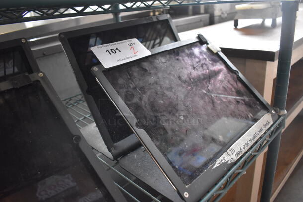 2 Apple A1584 iPad 13" Tablets on Metal Stand. 2 Times Your Bid! - Image 2 of 6