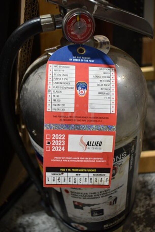 Badger WC-100 Wet Chemical Fire Extinguisher. Buyer Must Pick Up - We Will Not Ship This Item. - Image 2 of 3