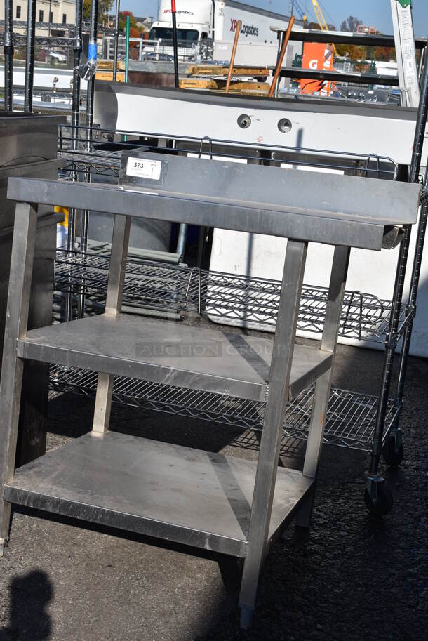Stainless Steel Table w/ 2 Under Shelves and Back Splash. 34x24x40 - Image 4 of 6