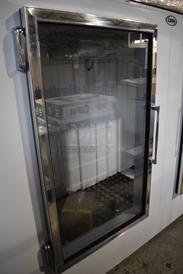 BRAND NEW SCRATCH AND DENT! 2022 Leer L100UAGP Metal Commercial Bagged Ice Freezer Merchandiser. Front Glass on Left Side Is Missing. 115 Volts, 1 Phase. 94x39x78. Tested and Working! - Image 9 of 12