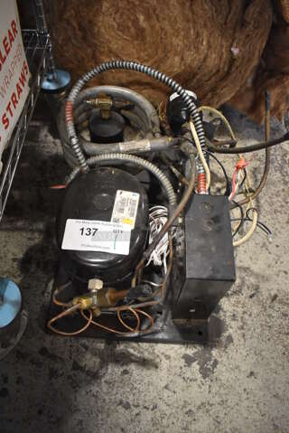 Tecumseh AK166ET-038-J7 Metal Commercial Compressor. 208-230 Volts, 1 Phase. 13x22x11