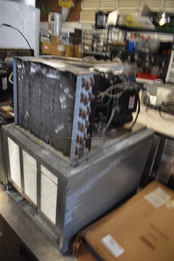 ALL ONE MONEY! Lot of Tecumseh AJ801ET-446-P2 Compressor and Metal Condenser. 208-230 Volts, 1 Phase. 26x20x32 - Image 2 of 4