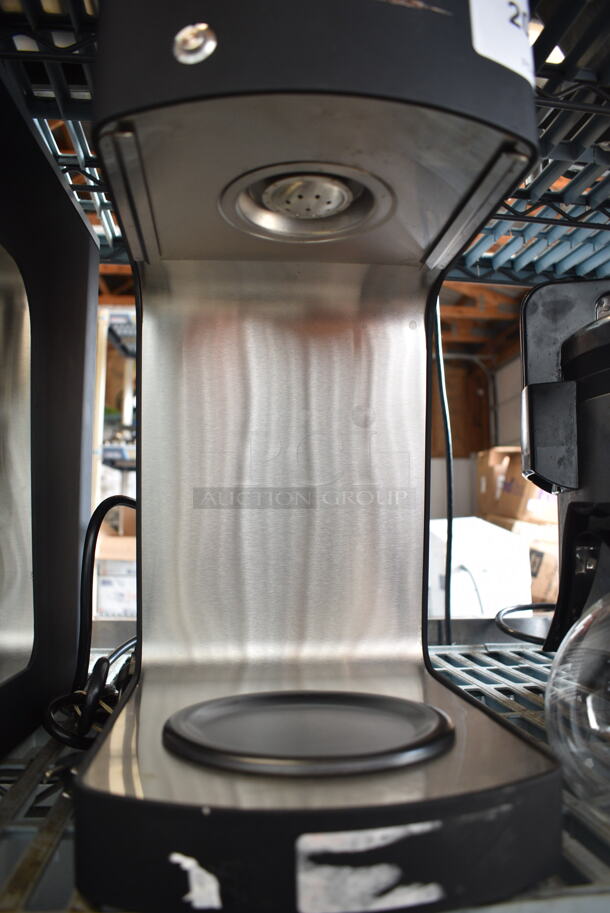 BRAND NEW SCRATCH AND DENT! 2024 Crosson CB-GD2 Stainless Steel Countertop Coffee Machine w/ Coffee Pot and Metal Brew Basket. 120 Volts 1 Phase.  - Image 4 of 8