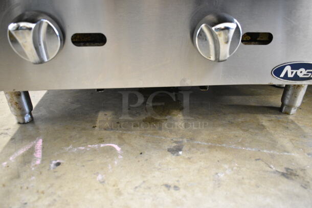 Atosa Stainless Steel Commercial Countertop Natural Gas Powered Flat Top Griddle.  - Image 2 of 4