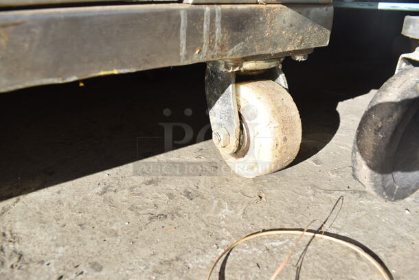 H. Ruiz 106 Stainless Steel Commercial Floor Style Wood Fired Grilled Chicken Rotisserie Oven on Commercial Casters. 59x38x66 - Image 11 of 11