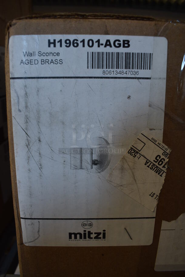 BRAND NEW SCRATCH AND DENT! Mitzi H196101-AGB Aged Brass Wall Sconce - Image 1 of 3