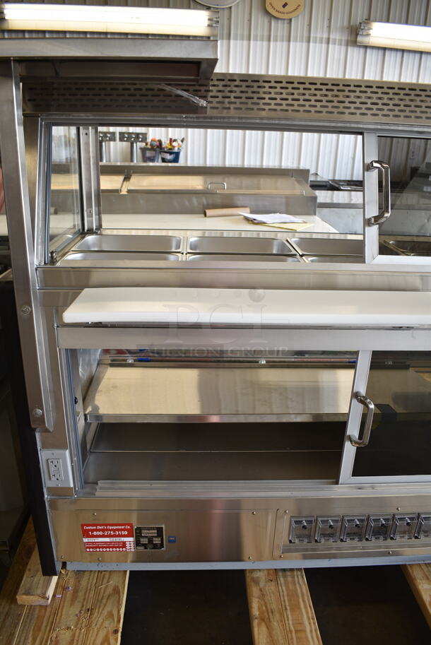BRAND NEW SCRATCH AND DENT! Custom Deli's Inc ILW8CBSS Metal Commercial Floor Style Warming Display Case Merchandiser. 120/208 Volts, 3 Phase.  - Image 10 of 11
