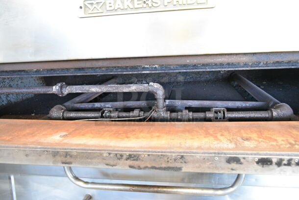 2 Bakers Pride Y600 Stainless Steel Commercial Natural Gas Powered Single Deck Pizza Oven. 140,000 BTU. 2 Times Your Bid!  - Image 6 of 12