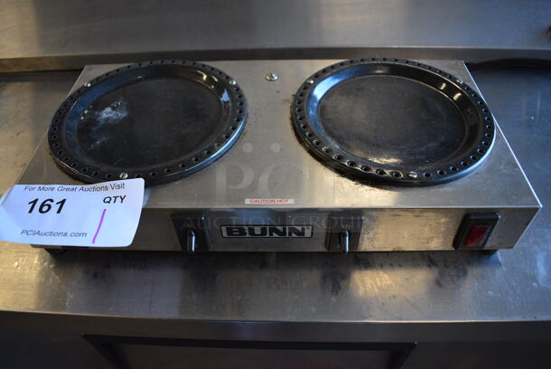 2010 Bunn Model WX2 Stainless Steel Commercial Countertop 2 Burner Coffee Pot Warmer. 120 Volts, 1 Phase. 14x7x2.5. Tested and Working!