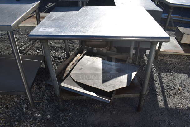 Stainless Steel Table w/ Metal Under Shelf. 36x30x34 - Image 1 of 3