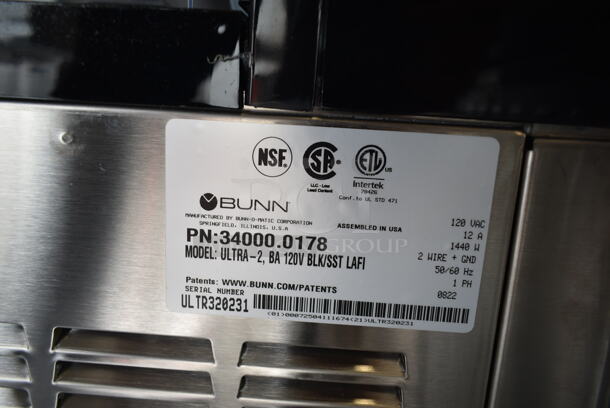 BRAND NEW SCRATCH AND DENT! 2022 Bunn ULTRA-2 Stainless Steel Commercial Countertop 2 Hopper Slushie Machine. 115 Volts, 1 Phase. Tested and Working! - Image 8 of 8