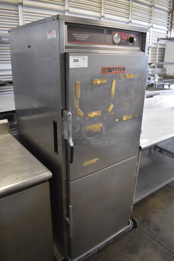 Wittco Stainless Steel Commercial 2 Half Size Door Reach In Warming Cabinet on Commercial Casters. 25x30x66. Tested and Working! - Image 4 of 6