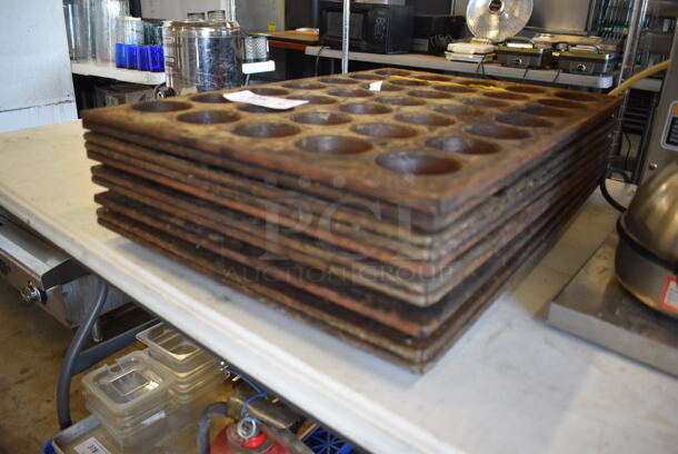 10 Metal 35 Cup Muffin Baking Pans. 18x26x1.5. 10 Times Your Bid! - Image 3 of 4