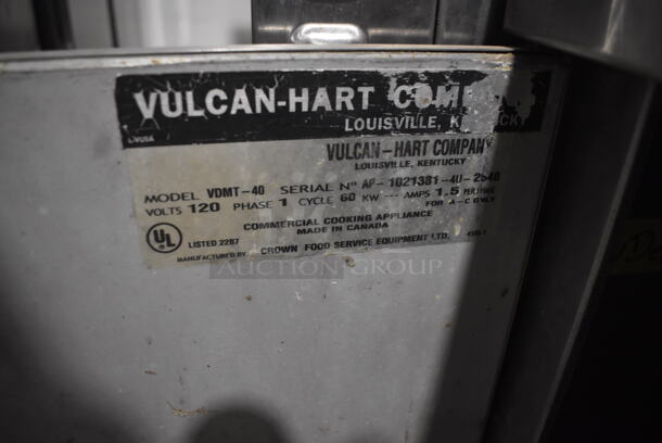 Vulcan-Hart DMT-40 Commerical Stainless Steel Floor Style 40 Gallon Direct Steam Powered Tilt Kettle. 120 V/Phase 1. - Image 7 of 7