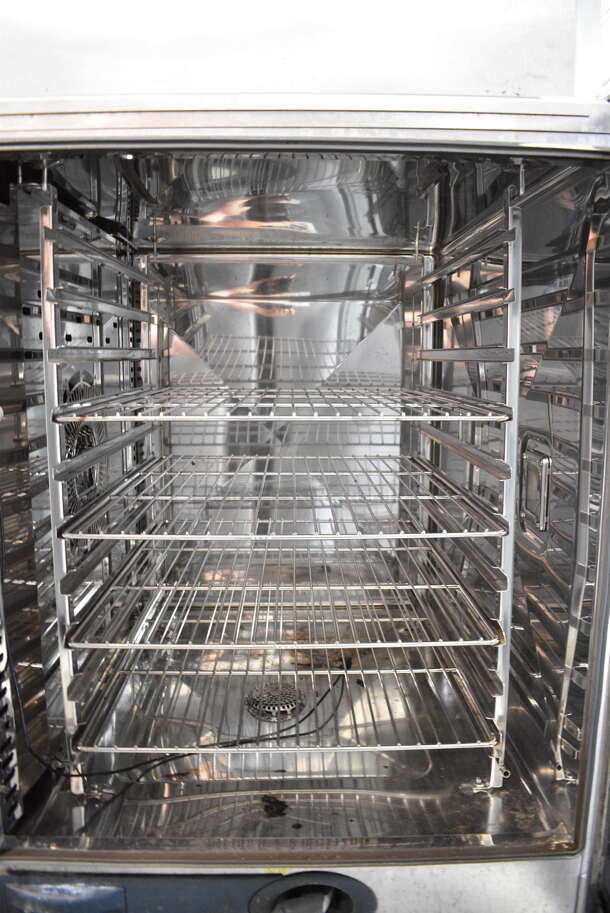 2 Rational Stainless Steel Commercial Natural Gas Powered iCombi Pro Combitherm Convection Ovens on Commercial Casters. Top Model: SCC 62G. Bottom Model: SCC 102G. 120,000 BTU. 2 Times Your Bid! - Image 5 of 10