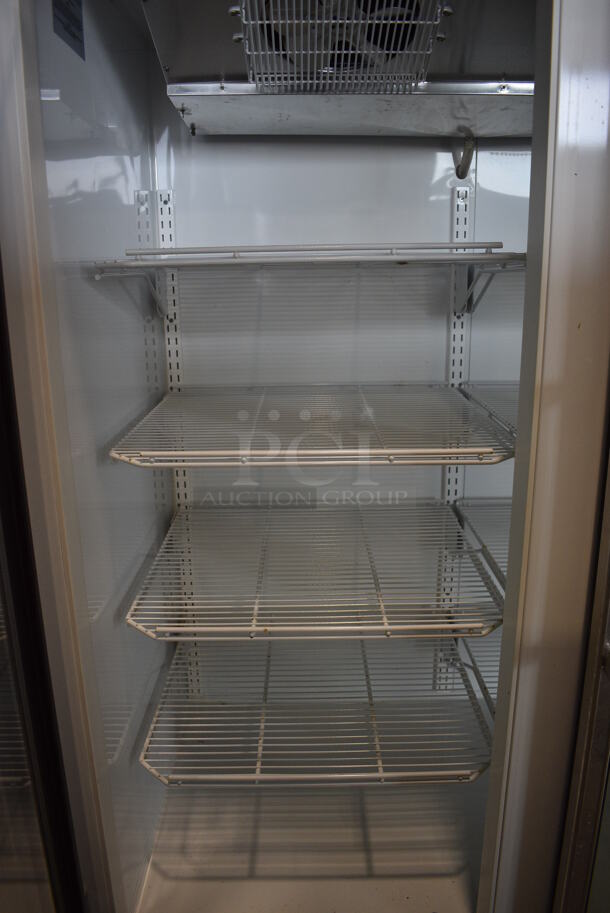McCray Model GF48LBM Metal Commercial 2 Door Reach In Cooler Merchandiser w/ Poly Coated Racks. 115/208-230 Volts, 1 Phase. 52x32x79 - Image 4 of 5