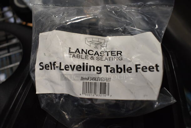 ALL ONE MONEY! Tier Lot of 12 Various Commercial Casters and 7 349LEVELFEET Table Feet.  - Image 9 of 10