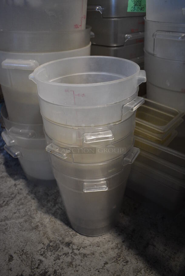 ALL ONE MONEY! Lot of Various Clear Poly Bins Including 18 and 22 Quart  - Image 3 of 5