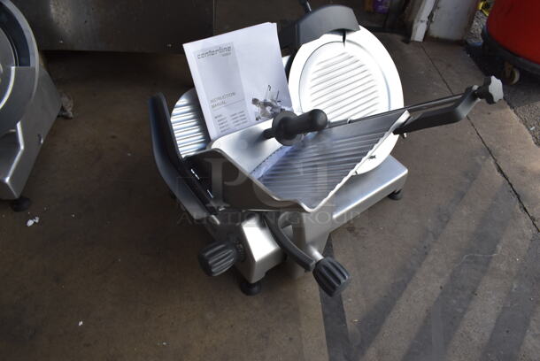 BRAND NEW SCRATCH AND DENT! 2023 Hobart Centerline EDGE13-11 Stainless Steel Commercial Countertop Meat Slicer w/ Blade Sharpener. Backside Knob is Broken. 115 Volts, 1 Phase. Tested and Working! - Image 2 of 5