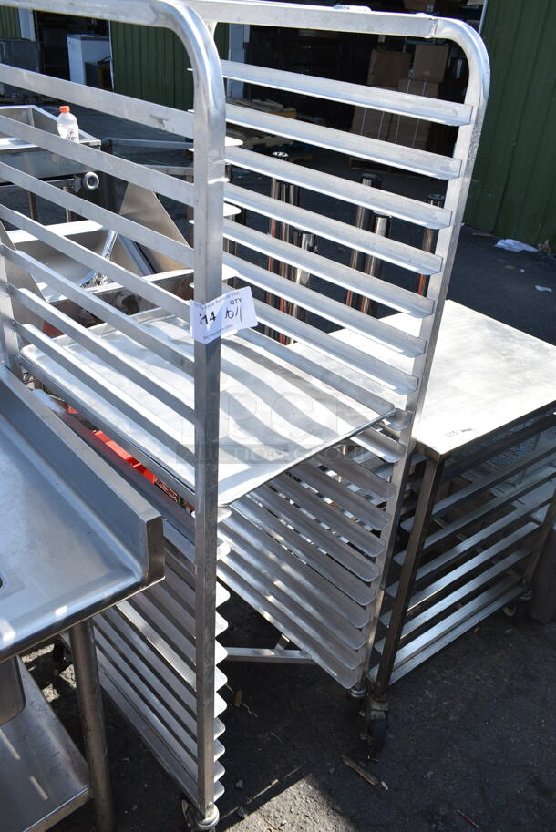 Metal Pan Transport Rack on Commercial Casters.  - Image 1 of 5