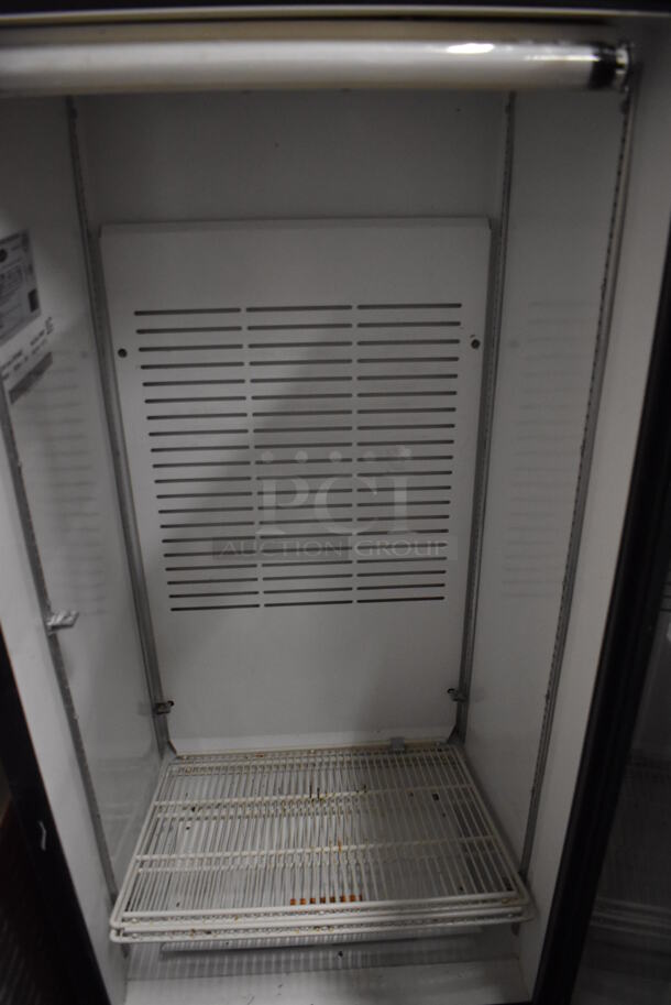Carrier MC300 Metal Commercial Single Door Reach In Cooler Merchandiser w/ Poly Coated Racks. 115 Volts, 1 Phase. 25x25x64. Tested and Powers On But Does Not Get Cold - Image 4 of 5