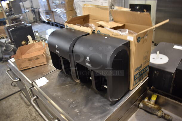 2 BRAND NEW IN BOX! Compact Black Poly Wall Mount Toilet Paper Dispensers. 2 Times Your Bid! - Image 3 of 7