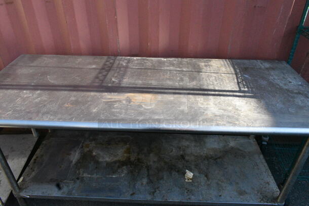 Stainless Steel Table w/ Metal Under Shelf.  - Image 3 of 3