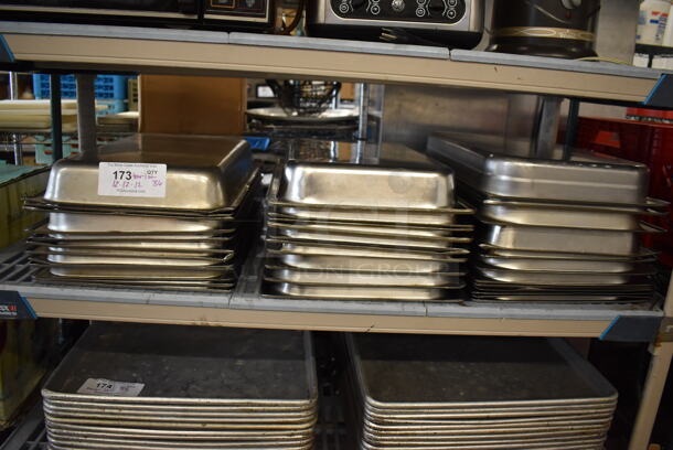 ALL ONE MONEY! Tier Lot of 36 Various Stainless Steel Drop In Bins. Includes 1/1x2.5  - Image 2 of 8