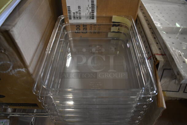 ALL ONE MONEY! Lot of 6 BRAND NEW IN BOX! Cambro Clear Poly 1/2 Size Drop In Bins. 1/2x4 - Image 2 of 5