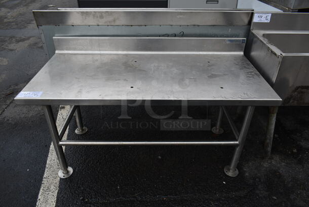 Stainless Steel Commercial Equipment Stand w/ Back Splash.