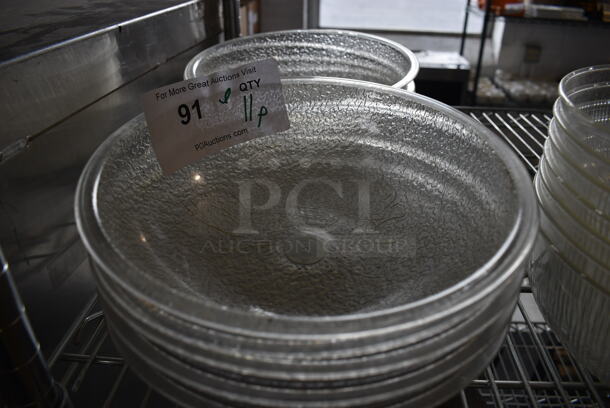 ALL ONE MONEY! Lot of 11 Clear Poly Bowls! 9x9x2.5 - Image 2 of 3