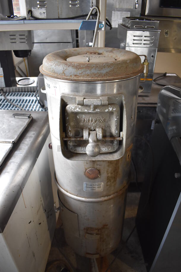 Univex G Stainless Steel Commercial Electric Powered Potato Peeler. Missing Leg. 16x21x55. Tested and Working! - Image 1 of 9