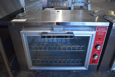 Super Systems NCO-2H Stainless Steel Commercial Countertop Electric Powered Oven w/ View Through Door and Thermostatic Controls. 120 Volts, 1 Phase. 28x18x21. Tested and Working!