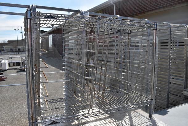 Metal Table w/ Metro Style Shelving Unit. 36.5x30.5x64 - Image 4 of 5
