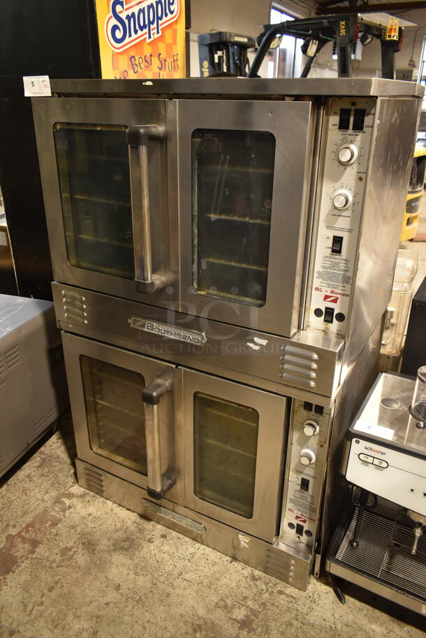 2 Southbend SL-Series Stainless Steel Commercial Natural Gas Powered Full Size Convection Ovens w/ View Through Doors, Metal Oven Racks and Thermostatic Controls 2 Times Your Bid!