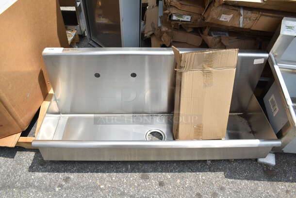 BRAND NEW SCRATCH AND DENT! Regency Stainless Steel Wall Mount Sink.  - Image 1 of 5
