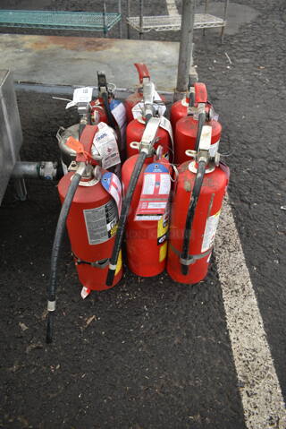 9 Various Fire Extinguishers Including Badger. Buyer Must Pick Up - We Will Not Ship This Item. 9 Times Your Bid!