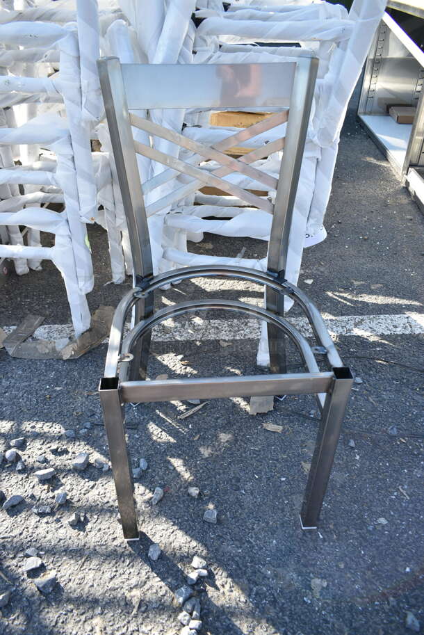16 BRAND NEW SCRATCH AND DENT! Metal Dining Height Chair. 16 Times Your Bid! - Image 1 of 7