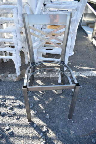 16 BRAND NEW SCRATCH AND DENT! Metal Dining Height Chair. 16 Times Your Bid!