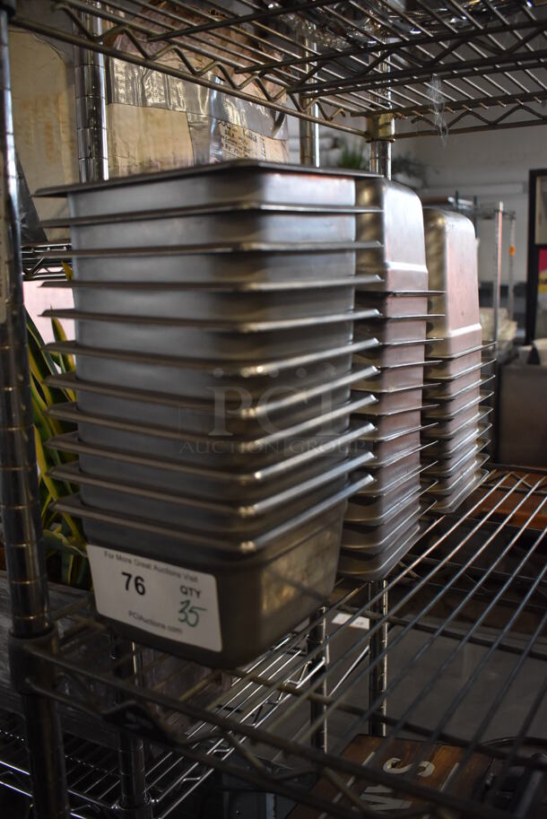 35 Stainless Steel 1/6 Size Drop In Bins. 1/6x4. 35 Times Your Bid! - Image 3 of 5