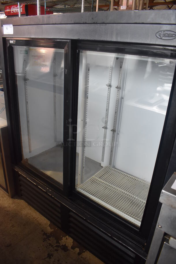 QBD DC4154SL Metal Commercial 2 Door Reach In Cooler Merchandiser. 120 Volts, 1 Phase. 47x21x55. Tested and Powers On But Does Not Get Cold - Image 2 of 6