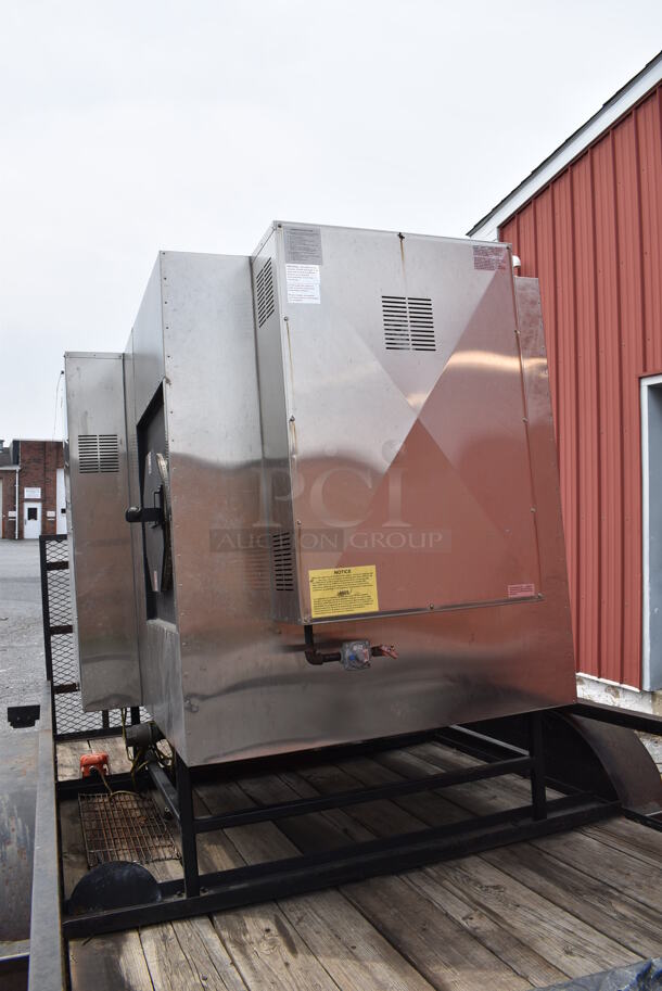 Ole Hickory EL Stainless Steel Commercial Floor Style Propane Gas Powered Rotating Rotisserie Smoker Oven. 65,000 BTU. Unit Will Be Removed From The Trailer Unless The Same Bidder Wins Both Lots 4 and 5.  - Image 12 of 12